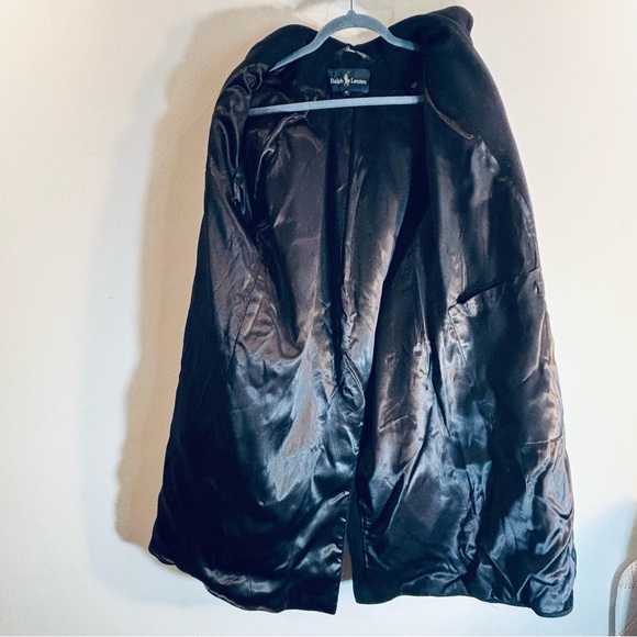 RALPH LAUREN Sz 6 Pea Coat Made in Canada Peak Lapels Double Breasted Lined - Picture 9 of 11